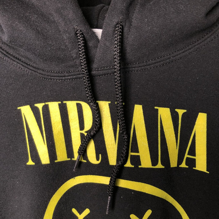 Gildan NIRVANA band sweatshirt pullover hoodie, men's size S cotton black type Vintage Second Hand