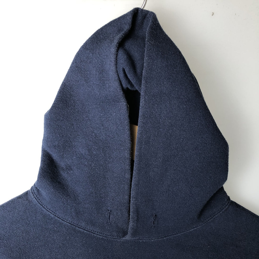 1990'S US Navy Military Sweatshirt Pullover Hoodie, Made in USA, Men's Size S (Equivalent), Vintage cotton navy blue type Vintage Second Hand