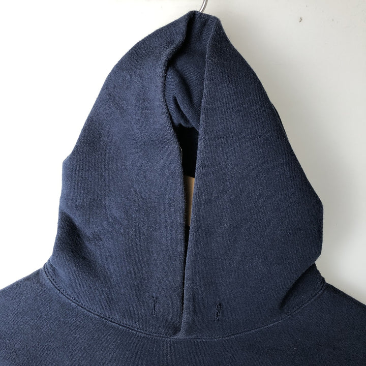 1990'S US Navy Military Sweatshirt Pullover Hoodie, Made in USA, Men's Size S (Equivalent), Vintage cotton navy blue type Vintage Second Hand