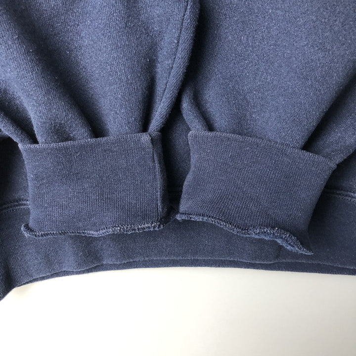 1990'S US Navy Military Sweatshirt Pullover Hoodie, Made in USA, Men's Size S (Equivalent), Vintage cotton navy blue type Vintage Second Hand