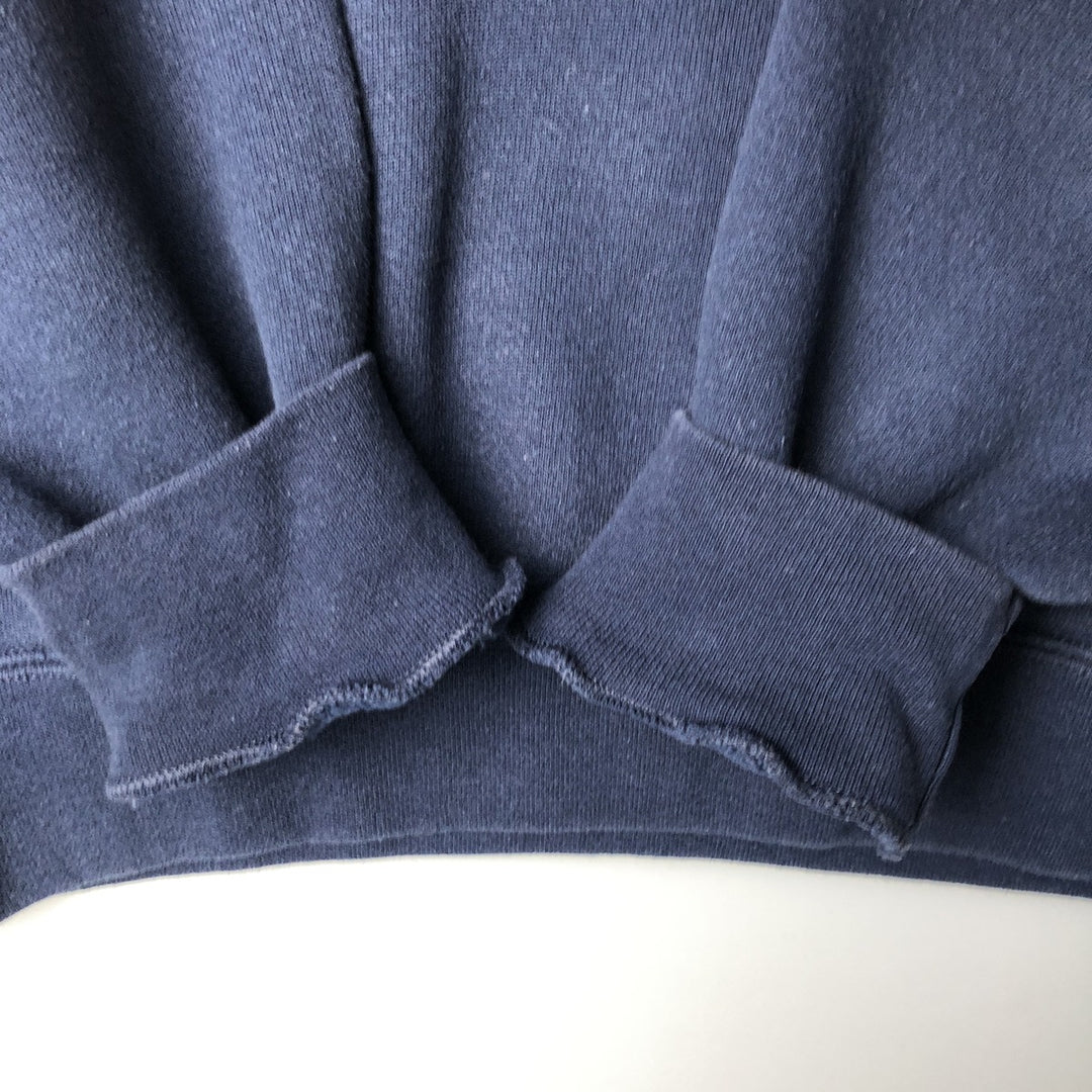 1990'S US Navy Military Sweatshirt Pullover Hoodie, Made in USA, Men's Size S (Equivalent), Vintage cotton navy blue type Vintage Second Hand