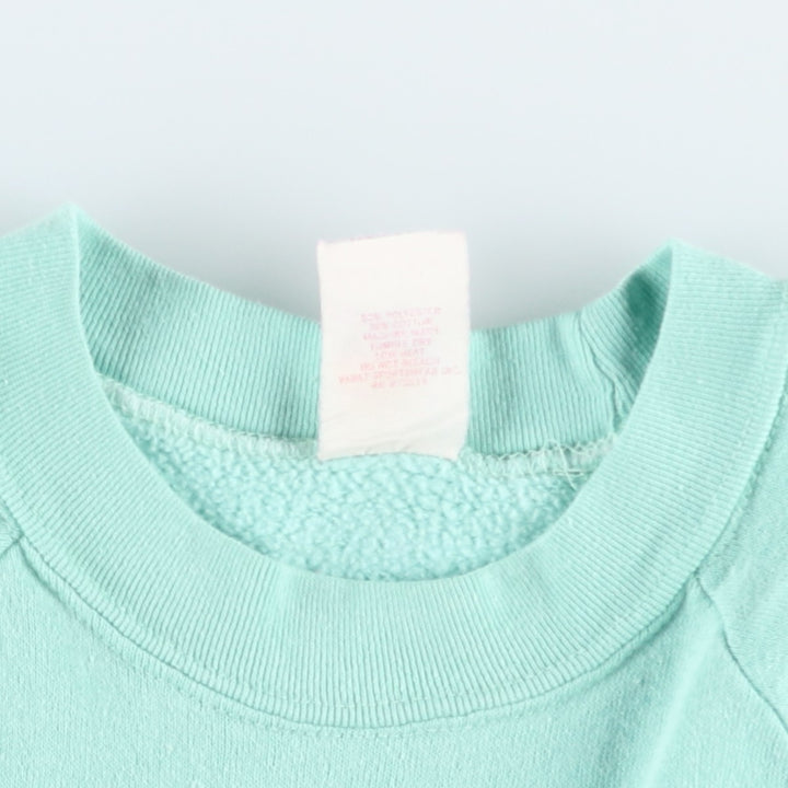 80'S VARAT Print Sweatshirt, Made in USA, Men's XL equivalent, Vintage polyester Mint green Vintage Second Hand