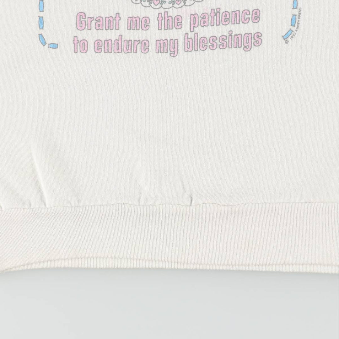90'S Screen Stars Print Sweatshirt, Made in USA, Women's Size L (Equivalent), Vintage cotton white type Vintage Second Hand