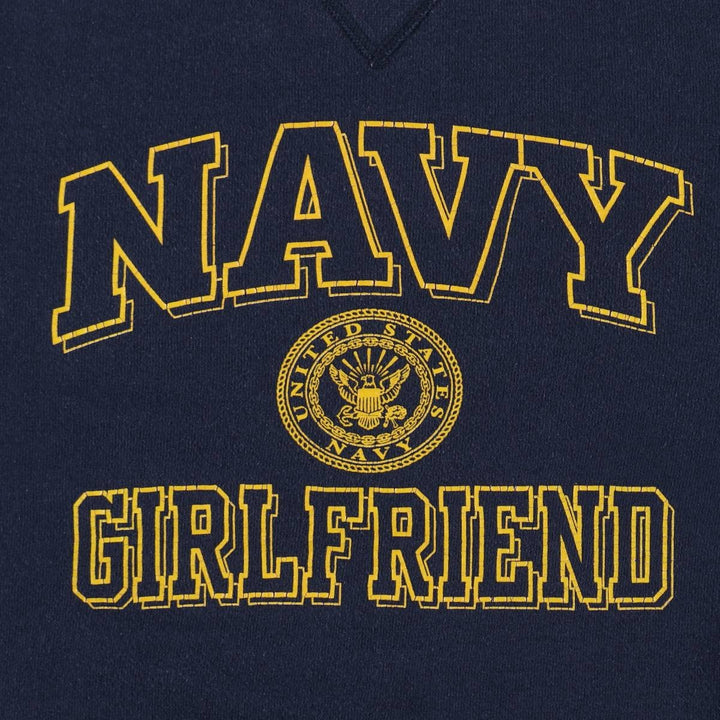 90'S Sofie US Navy Military Print Sweatshirt, Men's Size S (approx.), Vintage cotton navy blue type Vintage Second Hand