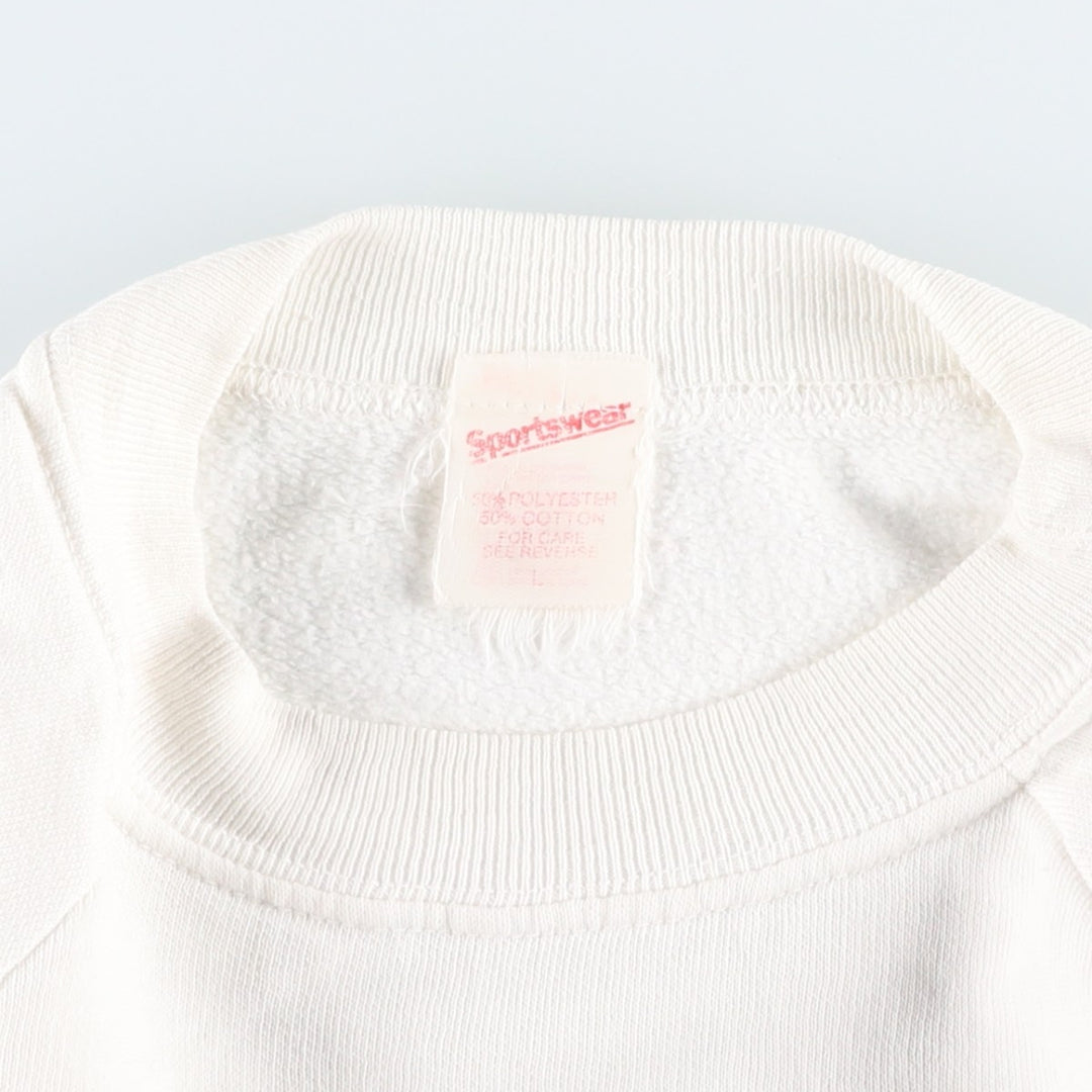 80'S Sportswear Printed Sweatshirt, Women's Size L (approx.), Vintage polyester white type Vintage Second Hand