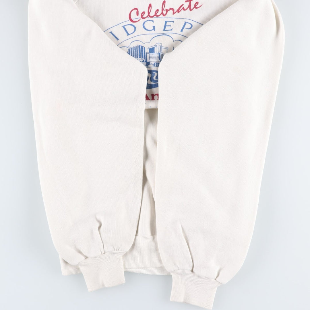 80'S Sportswear Printed Sweatshirt, Women's Size L (approx.), Vintage polyester white type Vintage Second Hand