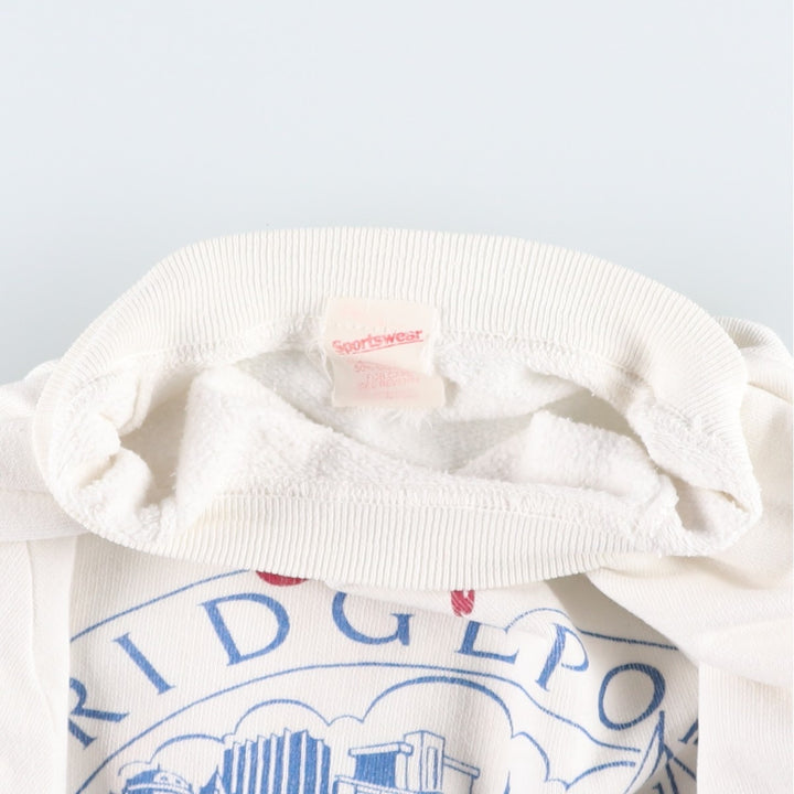 80'S Sportswear Printed Sweatshirt, Women's Size L (approx.), Vintage polyester white type Vintage Second Hand