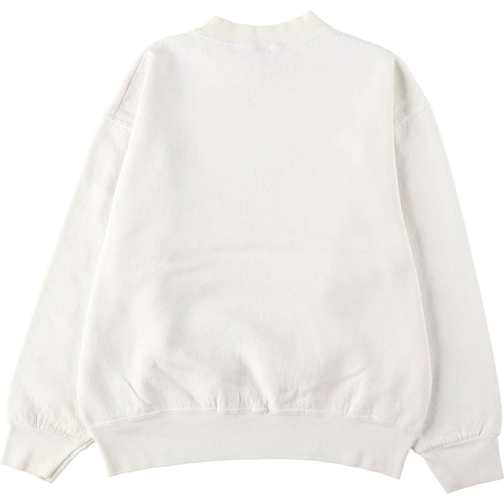 90'S Fruit of the Loom Floral Sunflower Pattern Sweatshirt, Made in USA, Men's Size M (approx.), Vintage cotton white type Vintage Second Hand