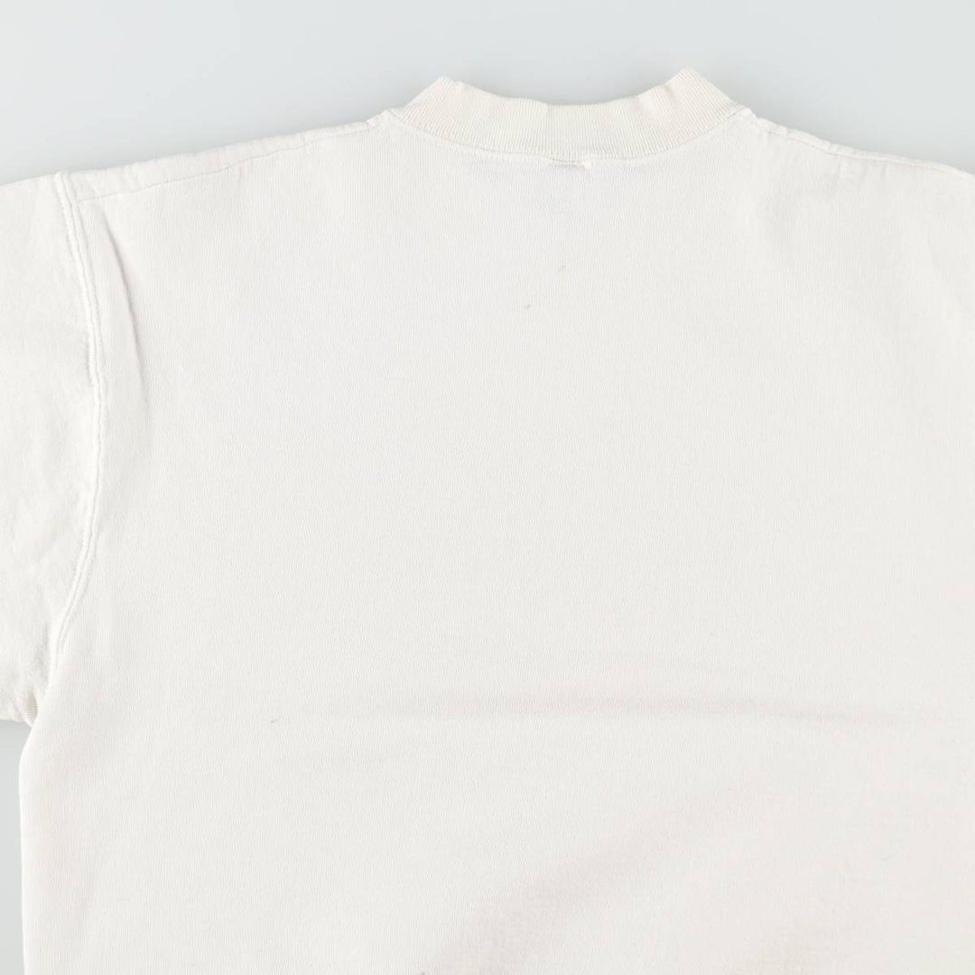 90'S Fruit of the Loom Floral Sunflower Pattern Sweatshirt, Made in USA, Men's Size M (approx.), Vintage cotton white type Vintage Second Hand