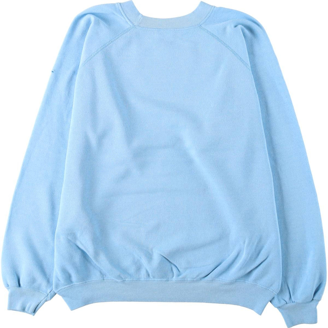 1980'S Hanes Virgin Mary Print Sweatshirt, Made in USA, Men's XL (approx.), Vintage cotton Blue type light blue Vintage Second Hand