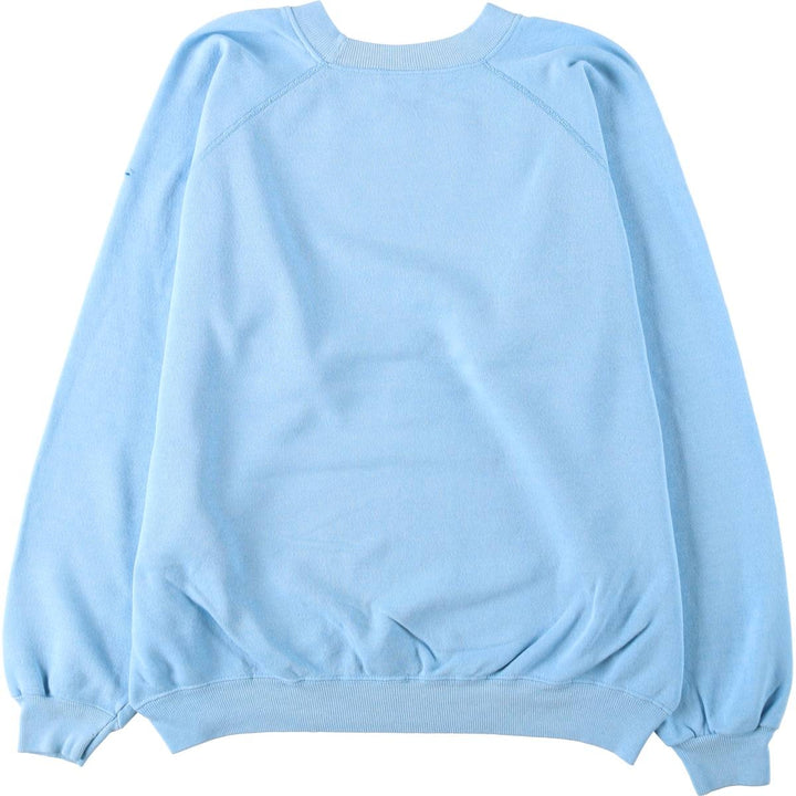 1980'S Hanes Virgin Mary Print Sweatshirt, Made in USA, Men's XL (approx.), Vintage cotton Blue type light blue Vintage Second Hand