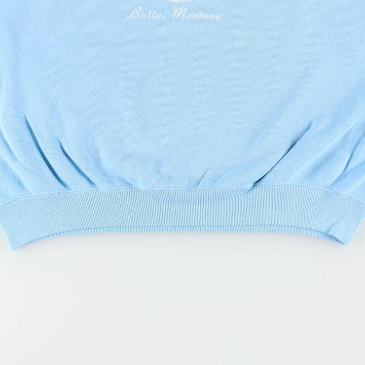 1980'S Hanes Virgin Mary Print Sweatshirt, Made in USA, Men's XL (approx.), Vintage cotton Blue type light blue Vintage Second Hand
