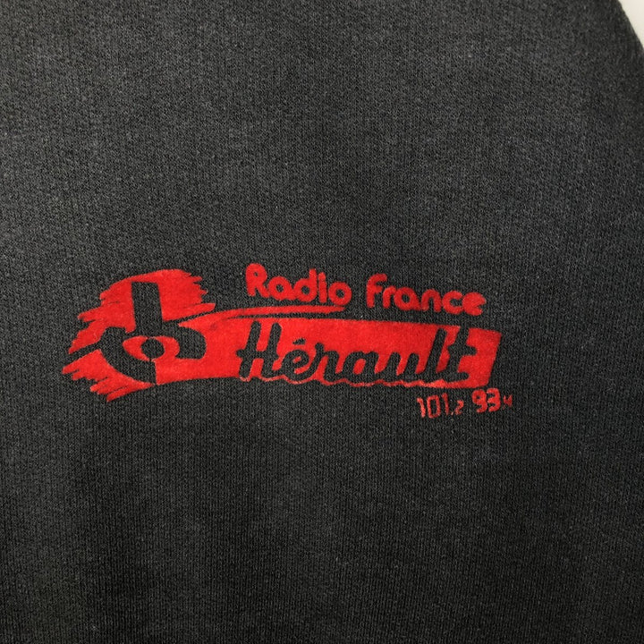 Vintage 80s-90'S France Bleu Herault advertising sweatshirt/trainer, women's size M (approx.). unclear black type Vintage Second Hand