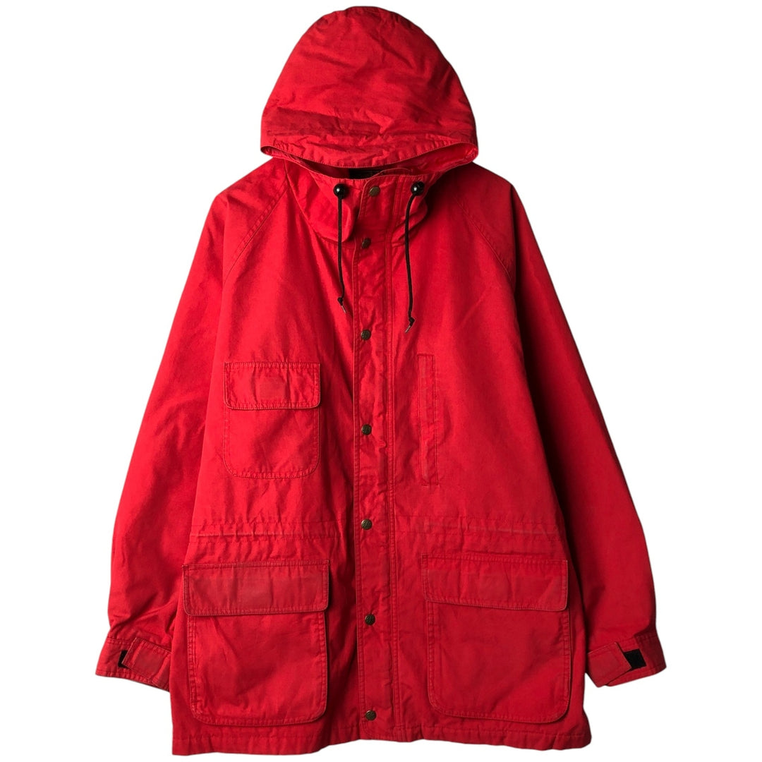 80s-90'S Eddie Bauer Black Tag Mountain Parka Shell Jacket Men's XL Size Vintage polyester red type Vintage Second Hand