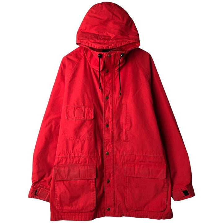 80s-90'S Eddie Bauer Black Tag Mountain Parka Shell Jacket Men's XL Size Vintage polyester red type Vintage Second Hand