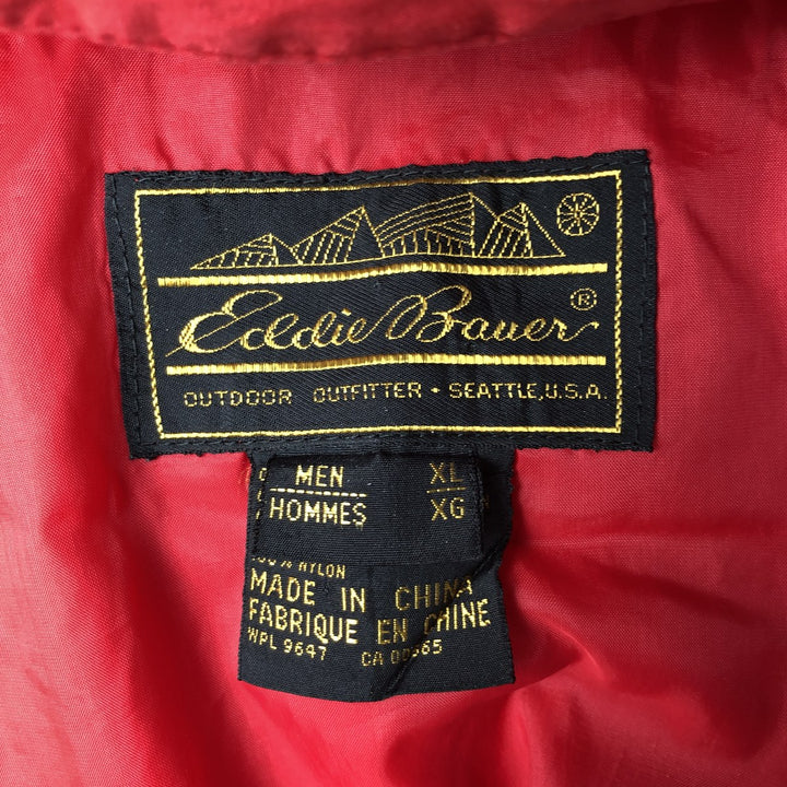 80s-90'S Eddie Bauer Black Tag Mountain Parka Shell Jacket Men's XL Size Vintage polyester red type Vintage Second Hand