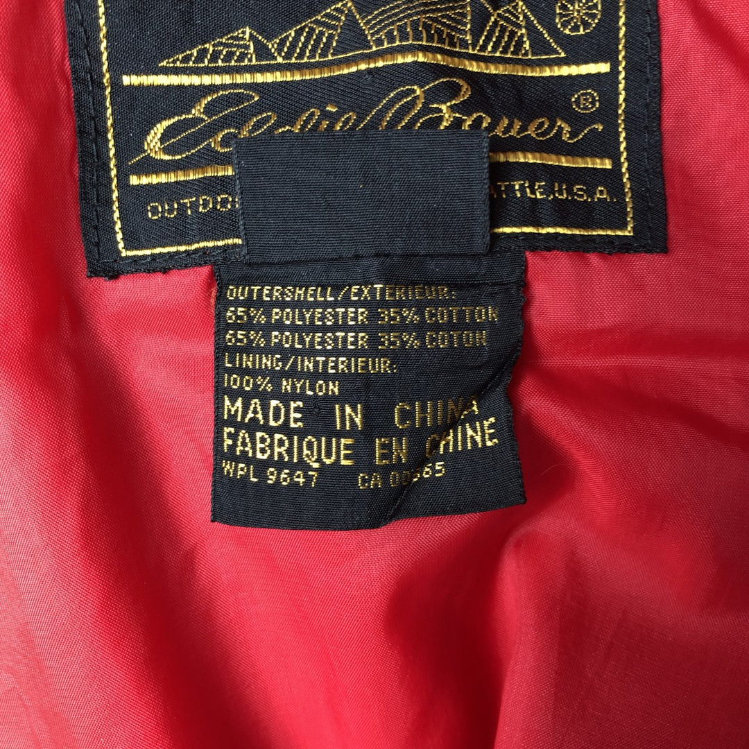 80s-90'S Eddie Bauer Black Tag Mountain Parka Shell Jacket Men's XL Size Vintage polyester red type Vintage Second Hand