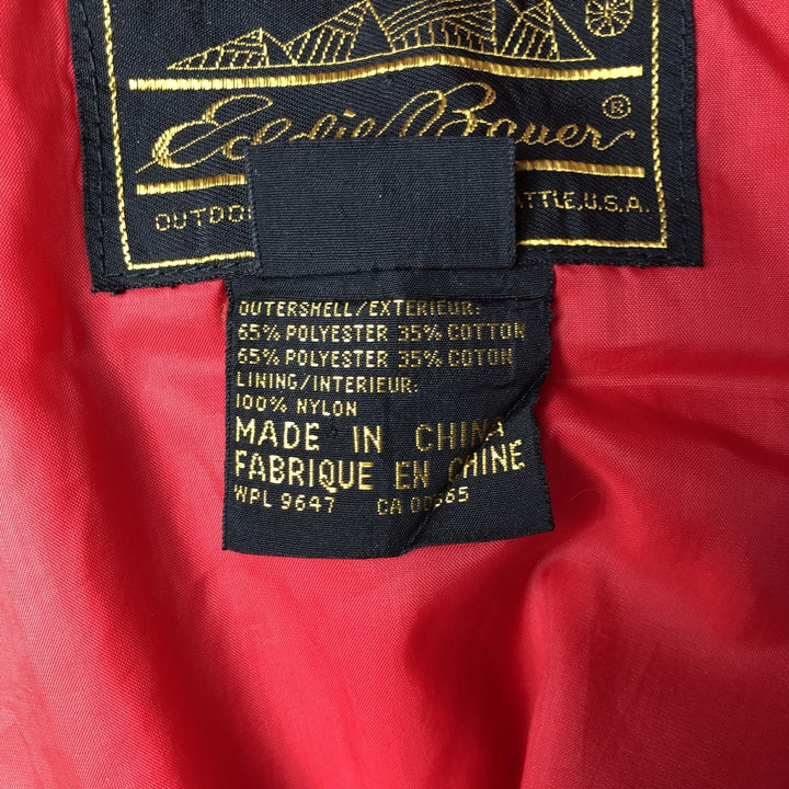 80s-90'S Eddie Bauer Black Tag Mountain Parka Shell Jacket Men's XL Size Vintage polyester red type Vintage Second Hand