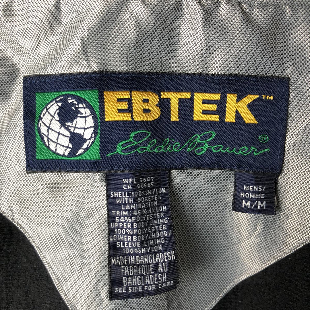 1990'S Eddie Bauer EBTEK GORE-TEX Ripstop Mountain Parka Shell Jacket (Men's Size M) Nylon (Gore-Tex) black type Vintage Second Hand