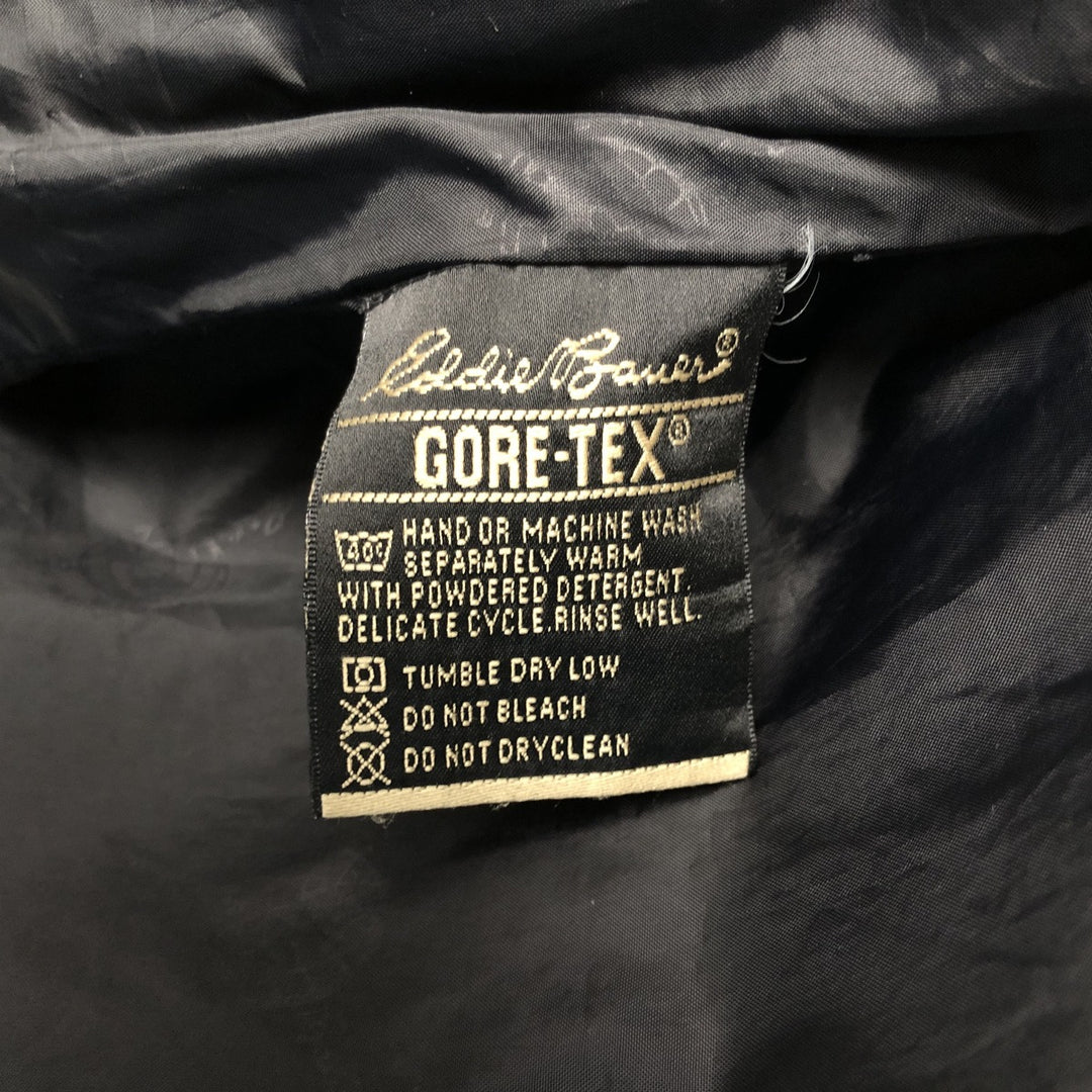 1990'S Eddie Bauer EBTEK GORE-TEX Ripstop Mountain Parka Shell Jacket (Men's Size M) Nylon (Gore-Tex) black type Vintage Second Hand