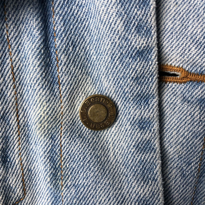 90s-00'S L.L.Bean padded denim jacket (men's size M equivalent) cotton blue type Vintage Second Hand