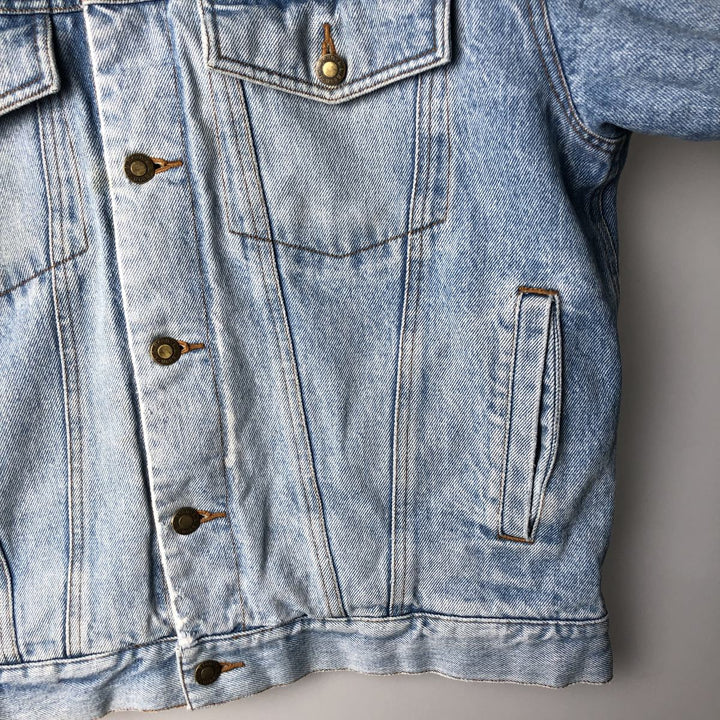 90s-00'S L.L.Bean padded denim jacket (men's size M equivalent) cotton blue type Vintage Second Hand