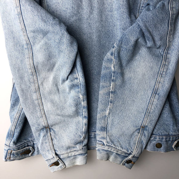 90s-00'S L.L.Bean padded denim jacket (men's size M equivalent) cotton blue type Vintage Second Hand