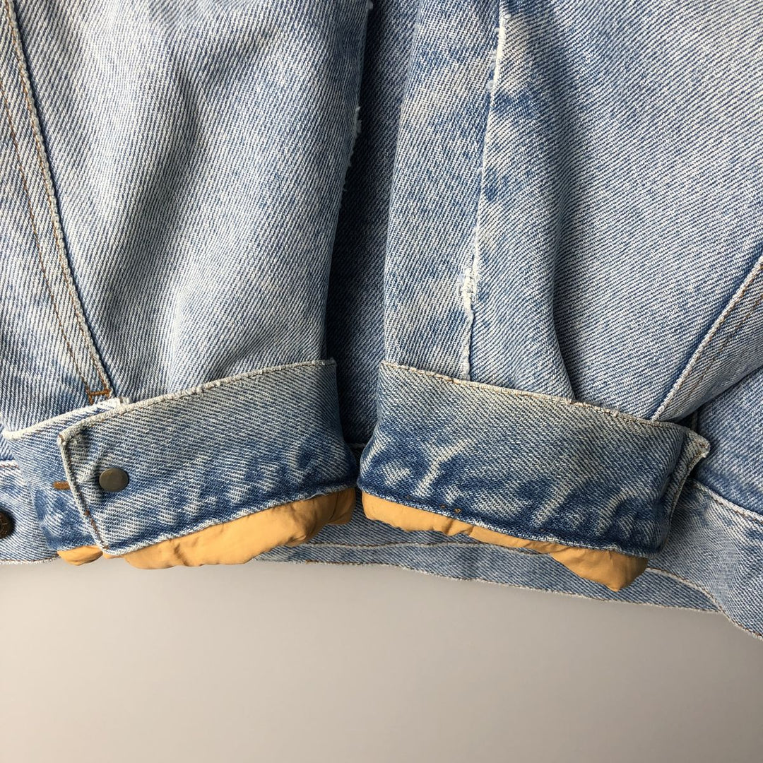 90s-00'S L.L.Bean padded denim jacket (men's size M equivalent) cotton blue type Vintage Second Hand
