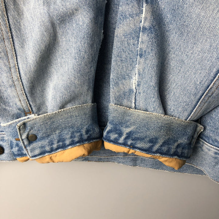 90s-00'S L.L.Bean padded denim jacket (men's size M equivalent) cotton blue type Vintage Second Hand