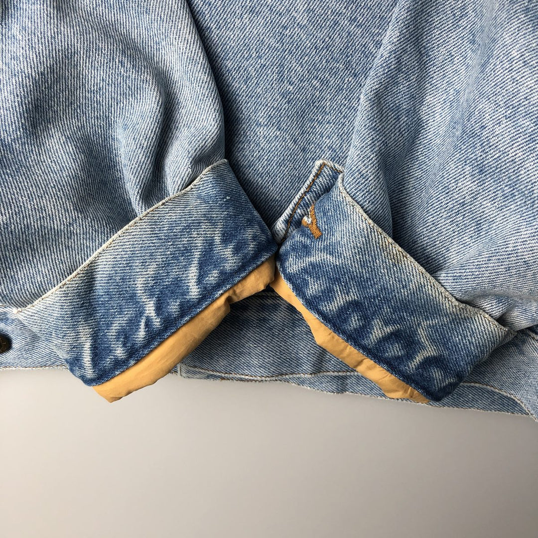 90s-00'S L.L.Bean padded denim jacket (men's size M equivalent) cotton blue type Vintage Second Hand