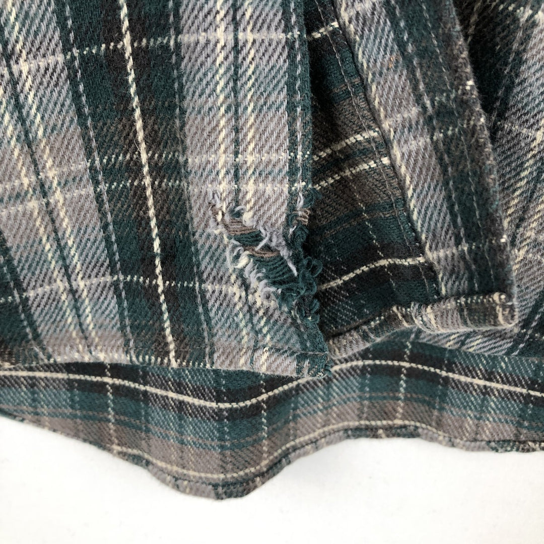 Vintage 90s-00'S St. John's Bay long-sleeved flannel check shirt, size M, men's cotton gray type Vintage Second Hand