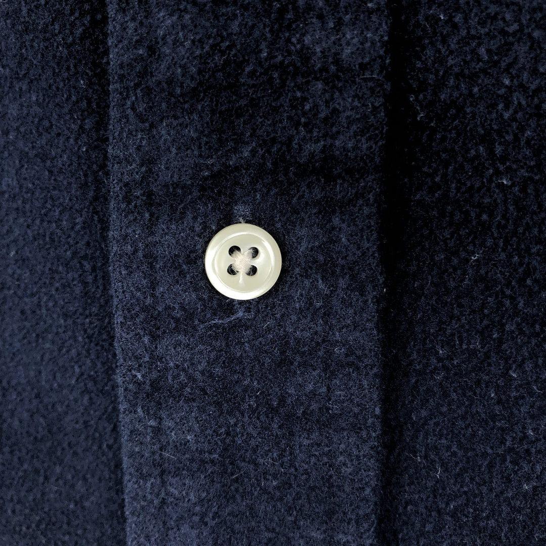 Ralph Lauren BLAIRE Long-Sleeve Chamois Cloth Shirt, Made in the Northern Mariana Islands, Men's Size M (approx.) cotton navy blue type Vintage Second Hand