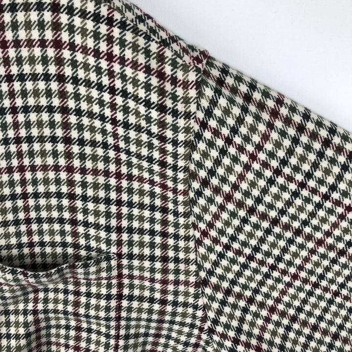 Eddie Bauer Long Sleeve Button Down Flannel Check Shirt, Men's Size L cotton Beige type Vintage Second Hand