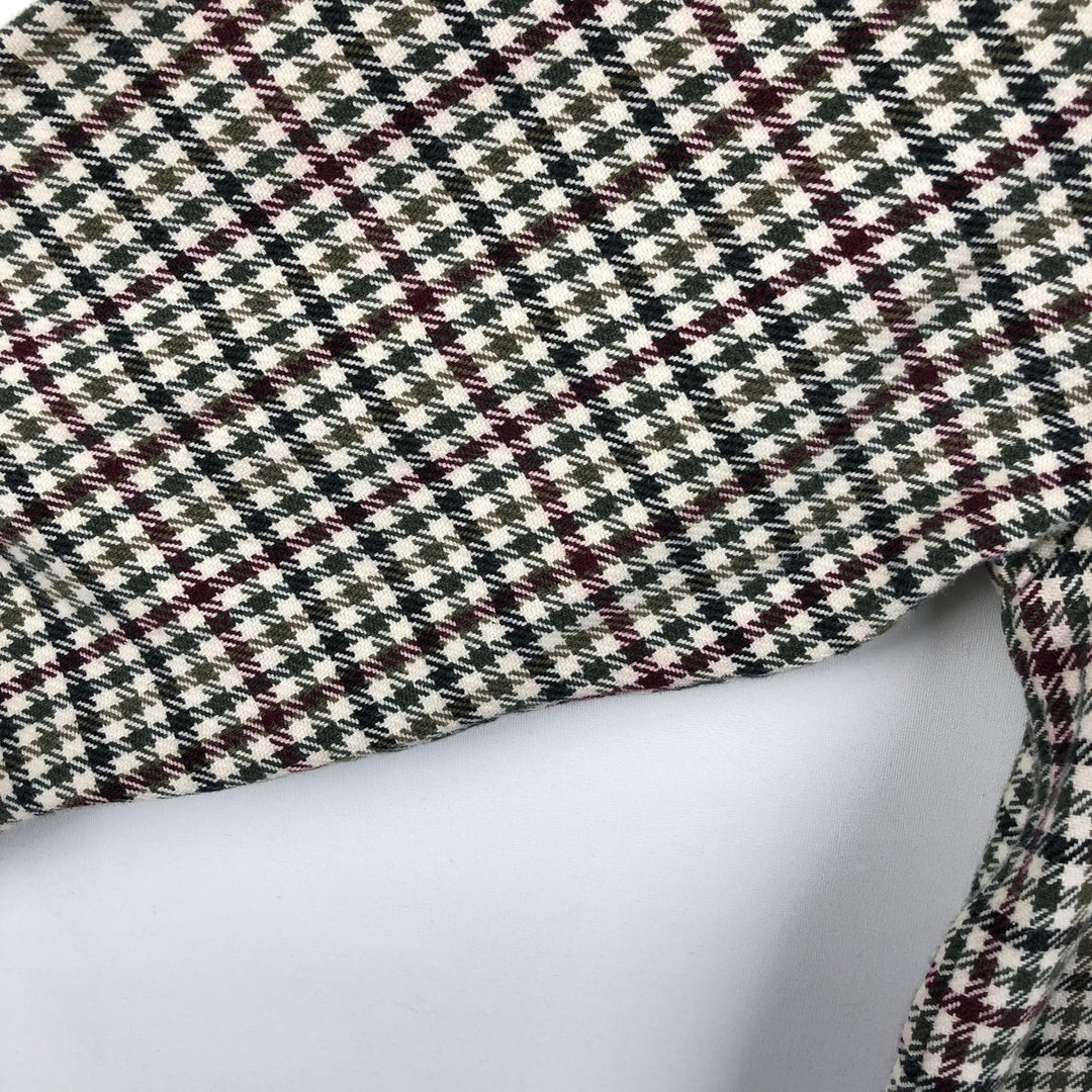 Eddie Bauer Long Sleeve Button Down Flannel Check Shirt, Men's Size L cotton Beige type Vintage Second Hand