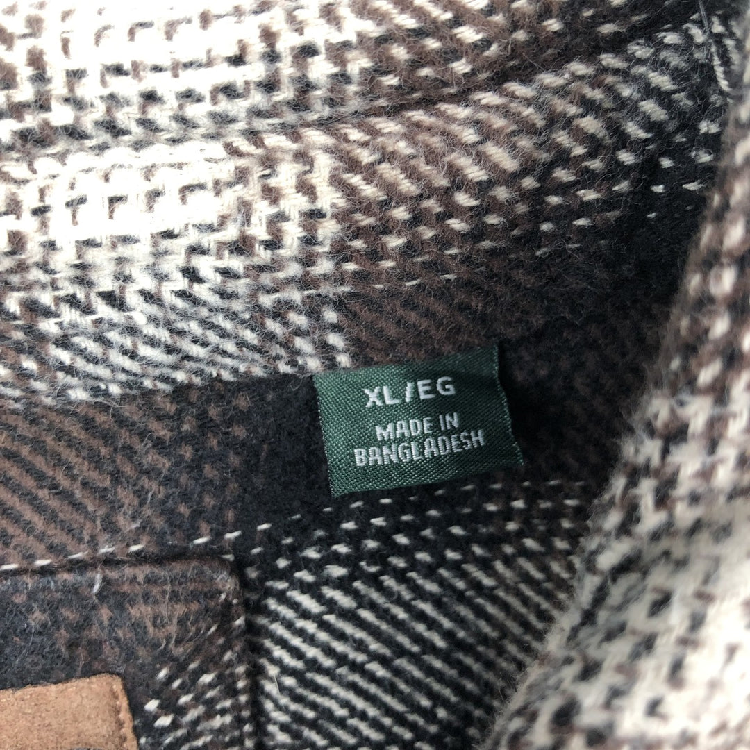 ORVIS Long Sleeve Flannel Check Shirt, Men's XL Size cotton brown type Vintage Second Hand