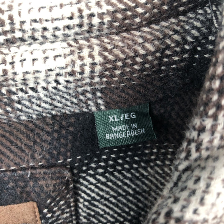ORVIS Long Sleeve Flannel Check Shirt, Men's XL Size cotton brown type Vintage Second Hand