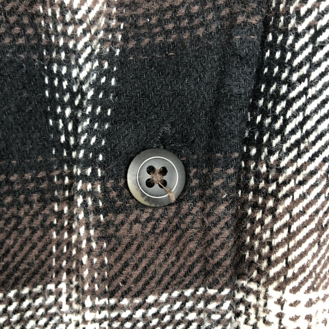 ORVIS Long Sleeve Flannel Check Shirt, Men's XL Size cotton brown type Vintage Second Hand