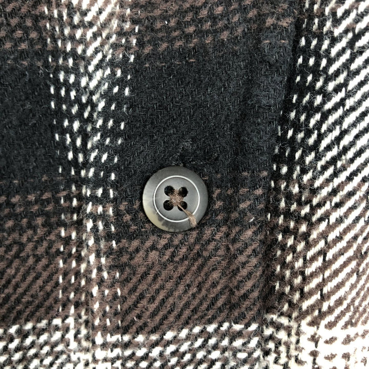 ORVIS Long Sleeve Flannel Check Shirt, Men's XL Size cotton brown type Vintage Second Hand