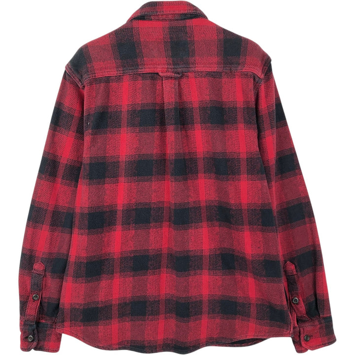 Orvis long-sleeved flannel check shirt, men's size S cotton red type Vintage Second Hand