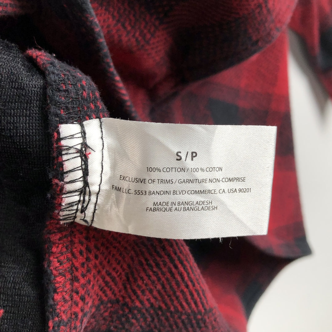 Orvis long-sleeved flannel check shirt, men's size S cotton red type Vintage Second Hand