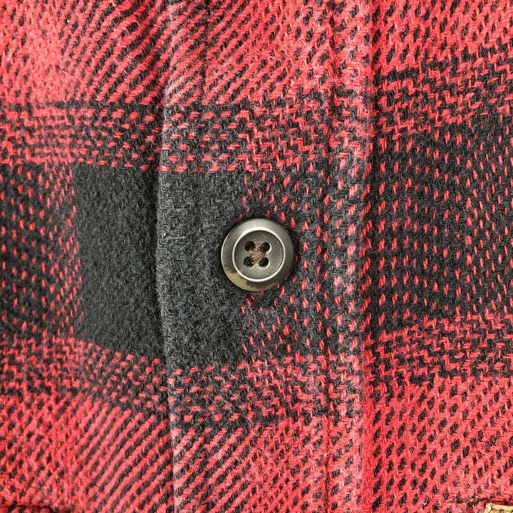 Orvis long-sleeved flannel check shirt, men's size S cotton red type Vintage Second Hand