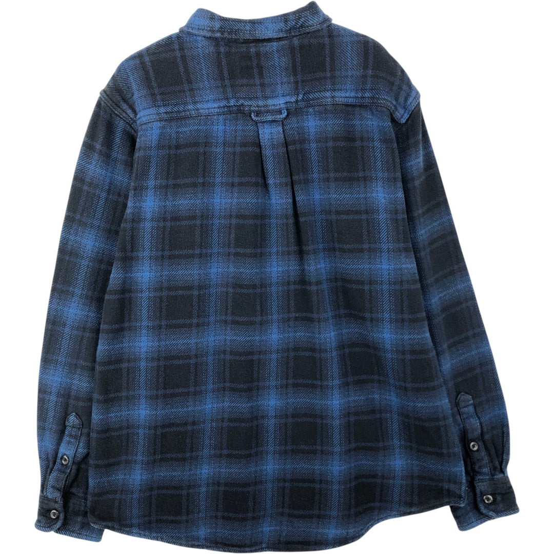 ORVIS Long Sleeve Flannel Check Shirt, Men's Size L cotton blue type Vintage Second Hand