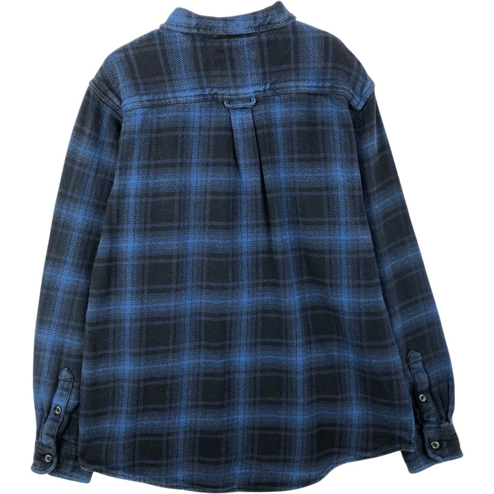 ORVIS Long Sleeve Flannel Check Shirt, Men's Size L cotton blue type Vintage Second Hand