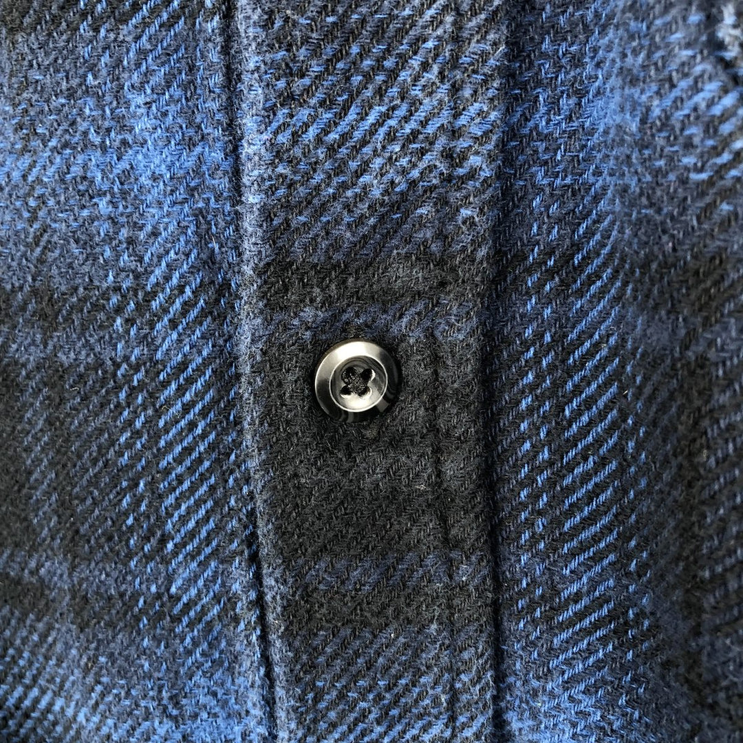 ORVIS Long Sleeve Flannel Check Shirt, Men's Size L cotton blue type Vintage Second Hand