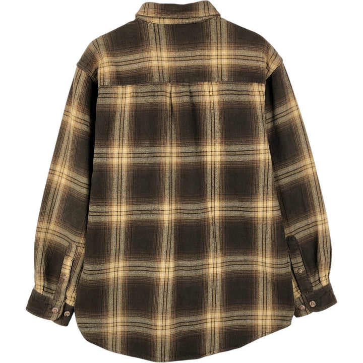 FIELD and STREAM Long Sleeve Flannel Check Shirt, Men's Size M unclear brown type Vintage Second Hand