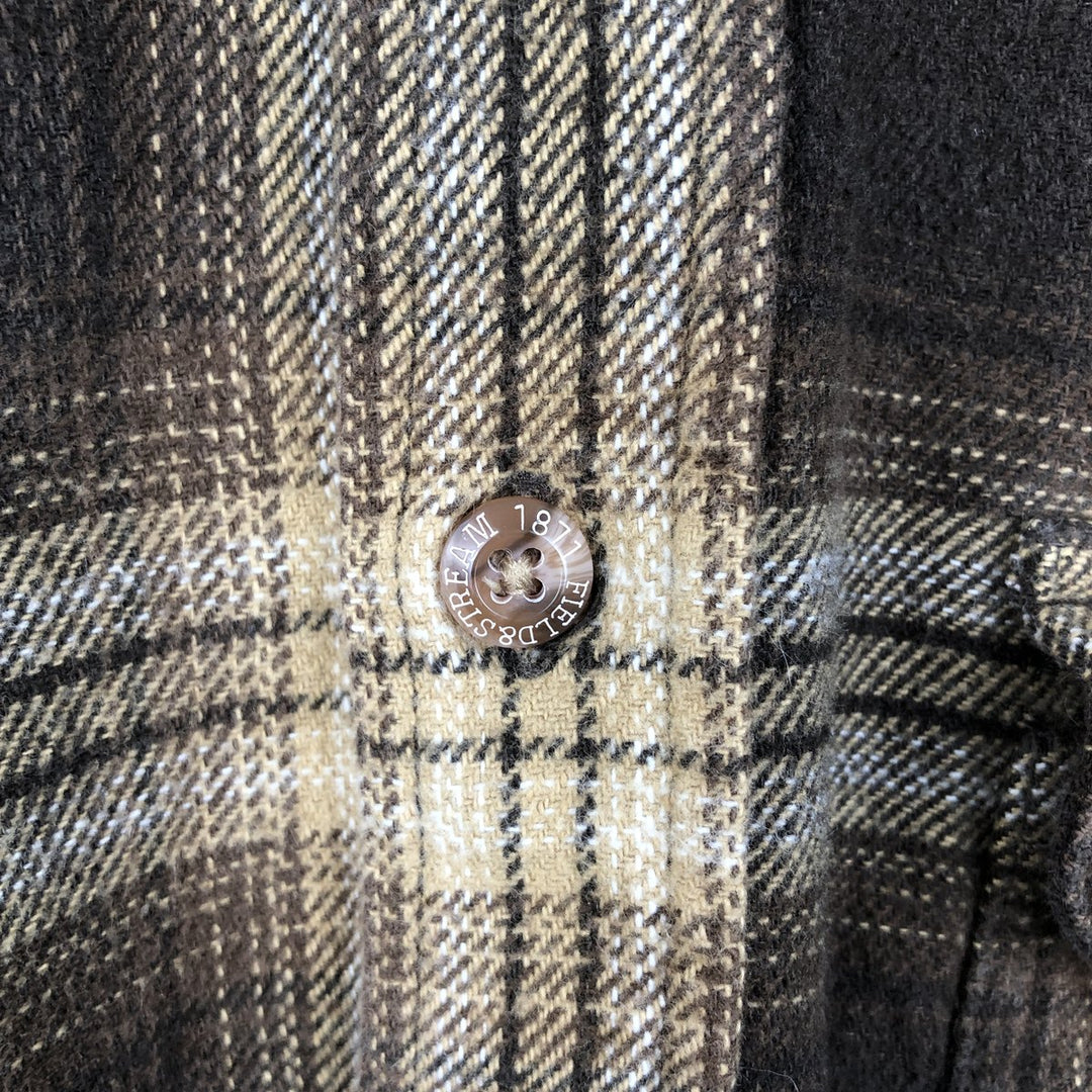 FIELD and STREAM Long Sleeve Flannel Check Shirt, Men's Size M unclear brown type Vintage Second Hand