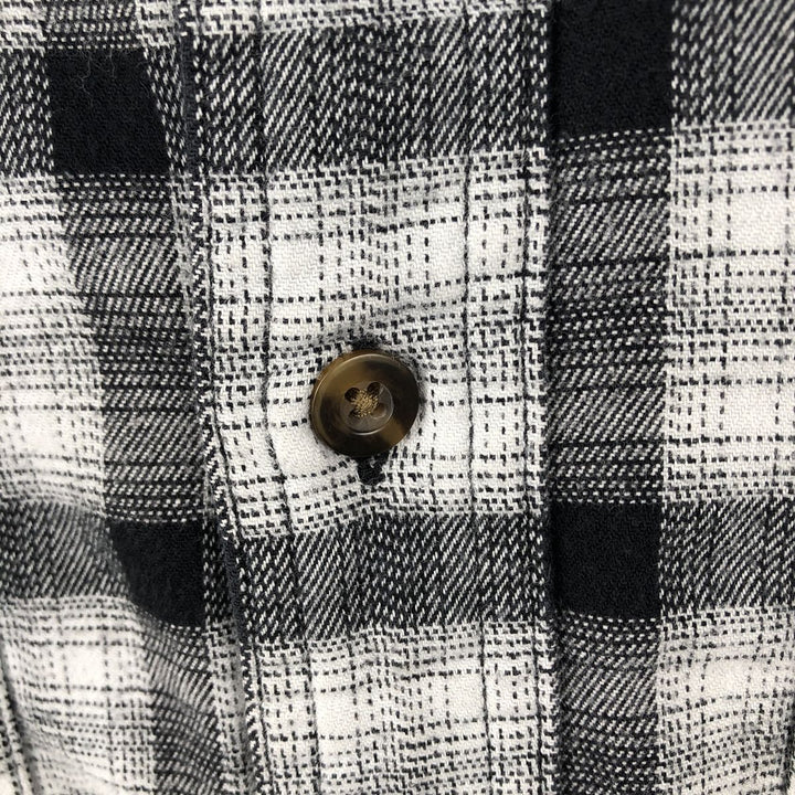 Carhartt Relaxed Fit Check Pattern Long Sleeve Button-Down Light Flannel Check Shirt, Men's Size L (approx.) cotton black type Vintage Second Hand