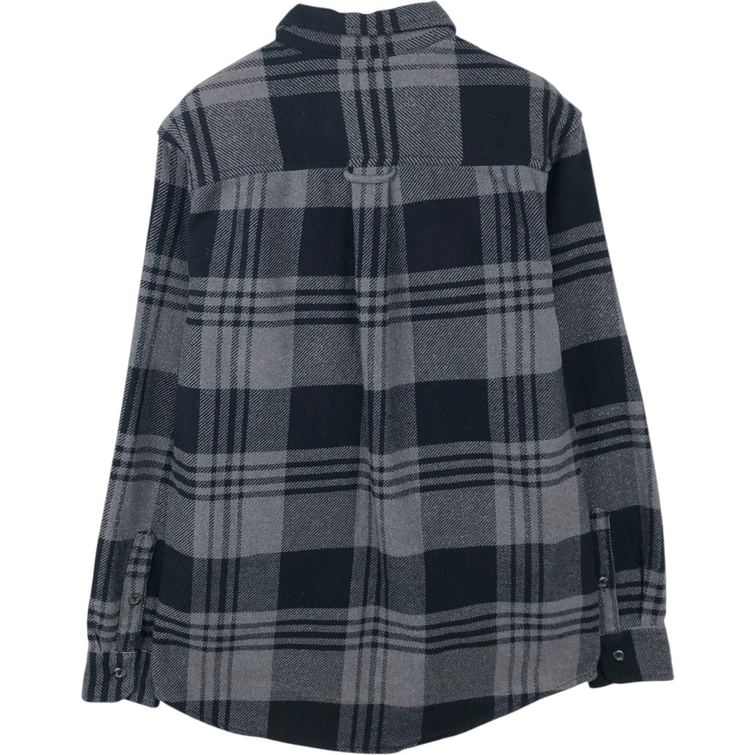 Orvis long-sleeved flannel check shirt, men's size S cotton gray type Vintage Second Hand