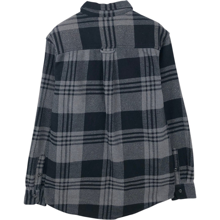 Orvis long-sleeved flannel check shirt, men's size S cotton gray type Vintage Second Hand