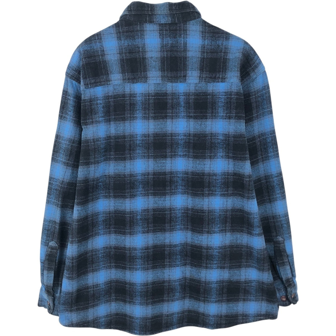 NORTHERN EXPEDITION Ombre Check Long-Sleeve Flannel Check Shirt, Men's Size L (approx.) cotton blue type Vintage Second Hand